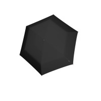 KNIRPS US.050 BLACK - ľahký dámsky skladací plochý dáždnik