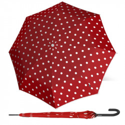 KNIRPS T.760 DOT ART RED - elegantný hoľový vystreľovací dáždnik