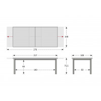 Stôl EXPERT wood antracit rozkladací 220/280x100 cm