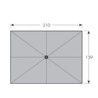 ACTIVE 210x140 cm - slnečník s automatickým naklápaním kľučkou