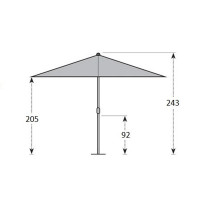 Slnečník Gastro Magic Junior 200x200 Alu Wood