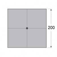 Slnečník Gastro Magic Junior 200x200 Alu Wood