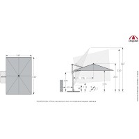 myZone 320 x 240 cm - záhradný naklápací bočný slnečník