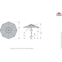 WINDPROFI 2 m - plážový slnečník